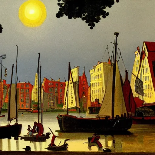 Image similar to painting of boston by michel delacroix