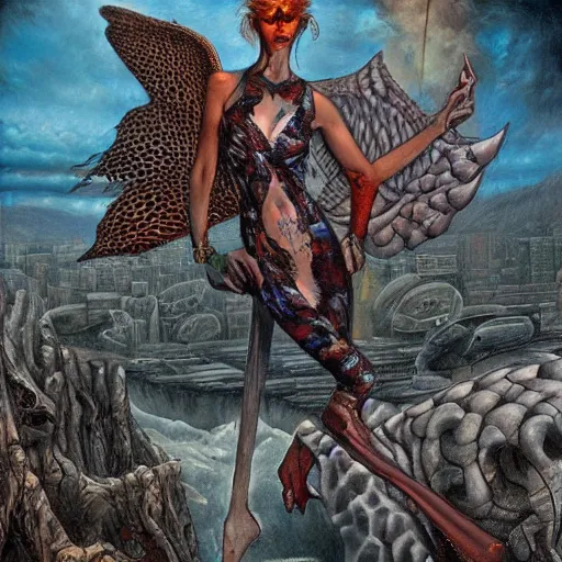 Prompt: an amazing masterpiece of art by gerald brom, district 9 slum