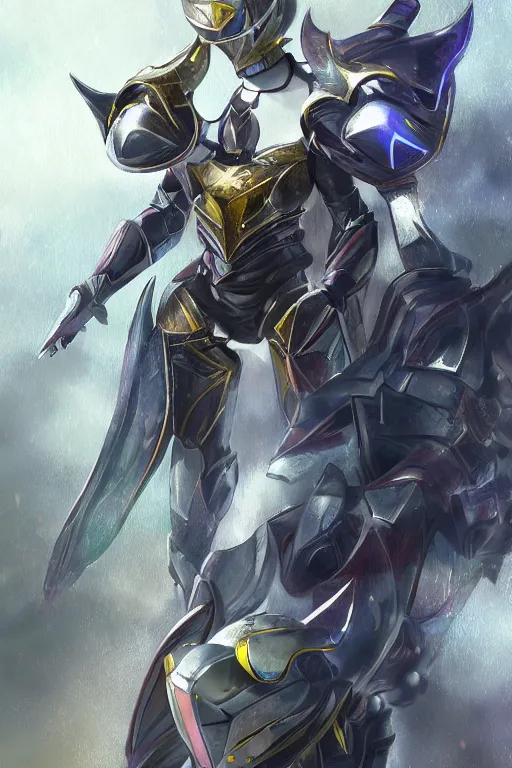 Image similar to helmet armor guardian destiny in witch queen illumination ray tracing hdr fanart arstation by sung choi robot ninja mask and eric pfeiffer and gabriel garza and casper konefal