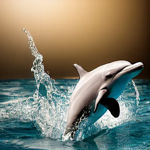 Prompt: dolphin - bodybuilder, nature, award - winning, 4 k, studio lighting