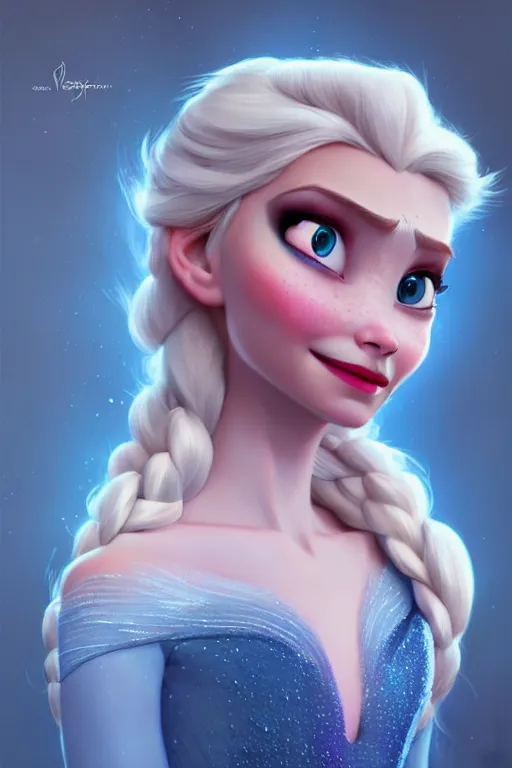 Image similar to elsa from frozen, highly detailed, digital painting, artstation, concept art, smooth, sharp focus, elegant, illustration, unreal engine 5, 8 k, art by artgerm and greg rutkowski and edgar maxence