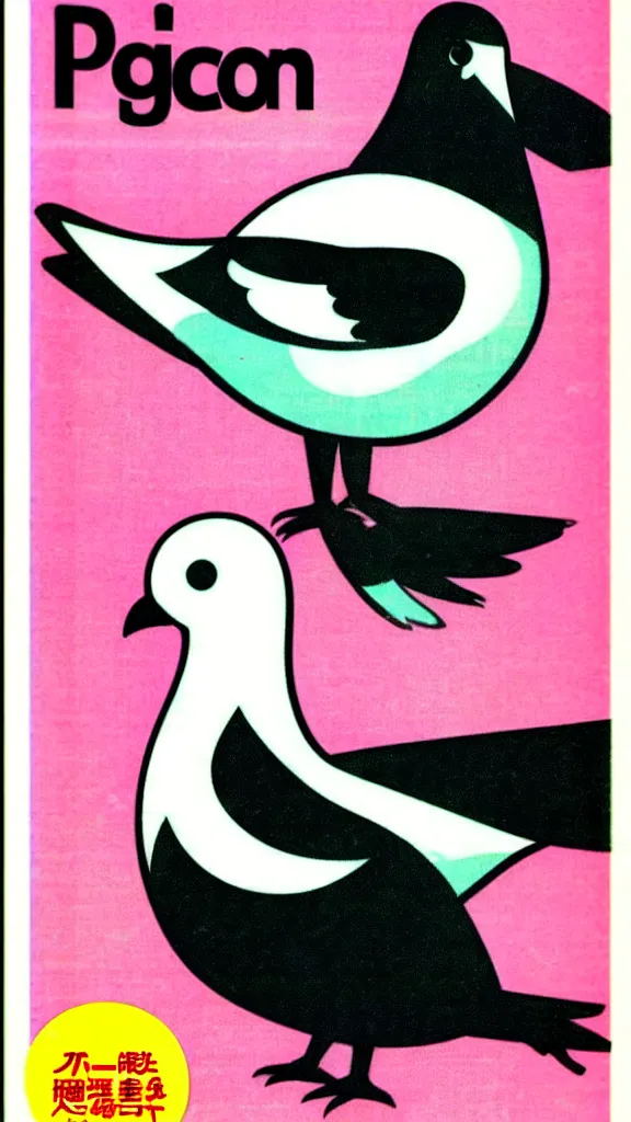 Image similar to 1 9 8 0 s japanese magazine advert for pigeon computer