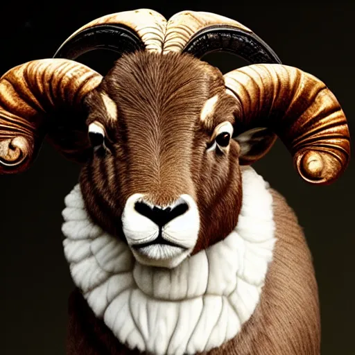 Prompt: a ram animal heavily resembles gordon ramsay.