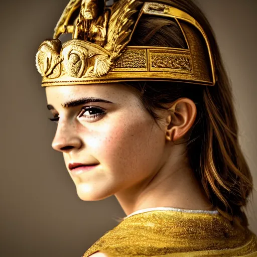 Image similar to Emma Watson as the greek goddess Athena, (EOS 5DS R, ISO100, f/8, 1/125, 84mm, modelsociety, symmetric balance)