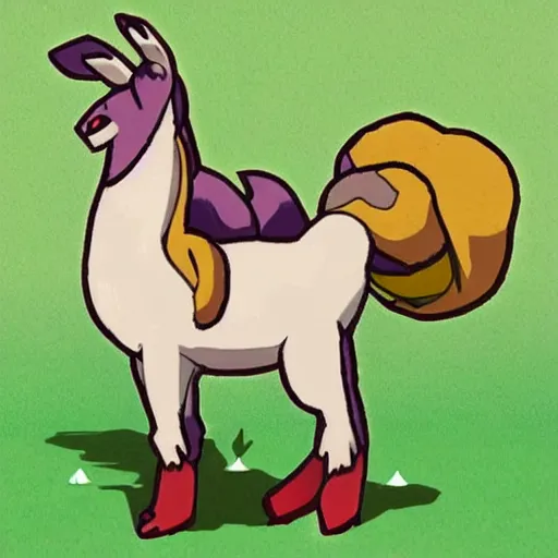 Image similar to a llama pokemon by ken sugimori