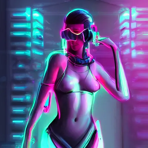 Prompt: “digital painting of a Cyberpunk girl, digital art, concept art, neon colors, high contrast, sharp focus, hiperrealist, photorealist, Artstation trending, DeviantArt”