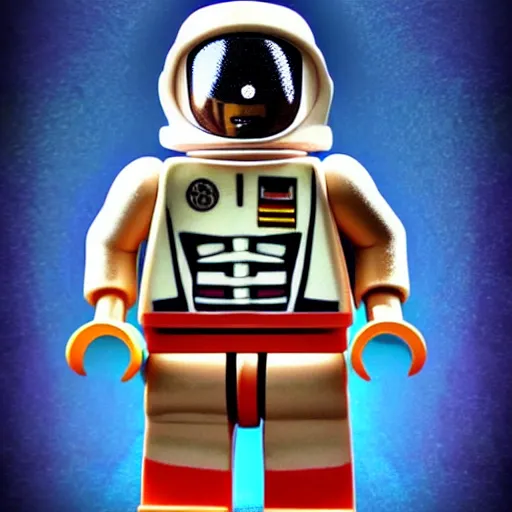 Image similar to toy astronaut profile page in the lego mozaik style by lego, realistic, colorful, positive vibes, cinematic, hd