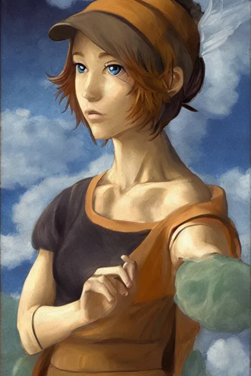 Prompt: a portrait from misty from pokemon, renaissance painting