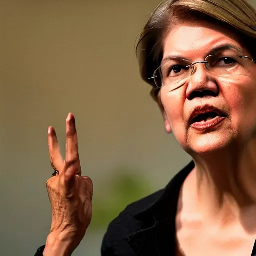 Image similar to the indian elizabeth warren telling the press she is not a man