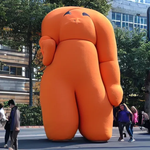 Image similar to giant orange human shape