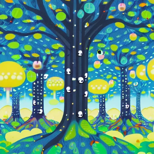 Image similar to tree city by Chiho Aoshima