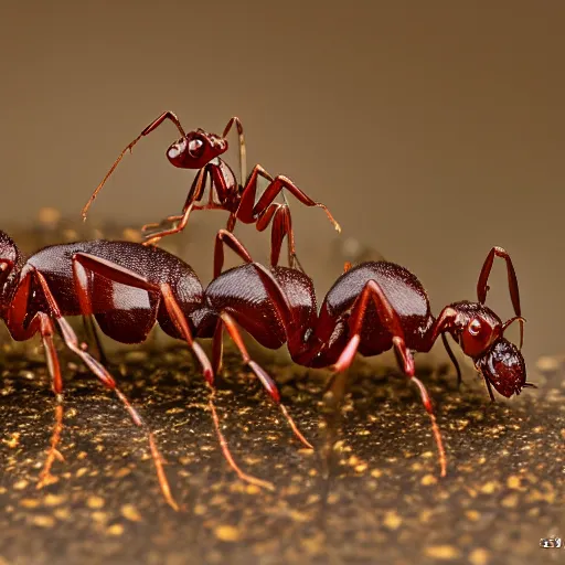 Image similar to realistic ants wearing rubber pants in france, detailed, photograph, 8 k,