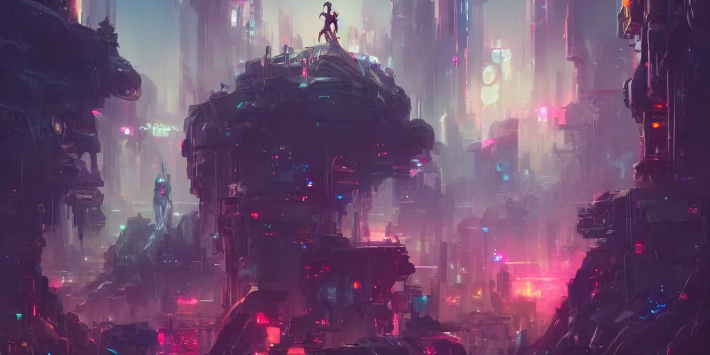 Image similar to cyberpunk world as seen from outer space concept art by pete mohrbacher and artgerm and wlop and greg rutkowski, digital art, highly detailed, intricate, sci-fi, neon colors, sharp focus, Trending on Artstation HQ, deviantart, unreal engine 5, 4K UHD image