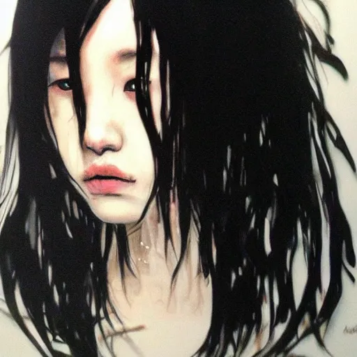 Image similar to Harry Weisburd Artwork Black Wet Hair, Hachishakusama (Eight-Feet-Tall) #One shot - Goddess