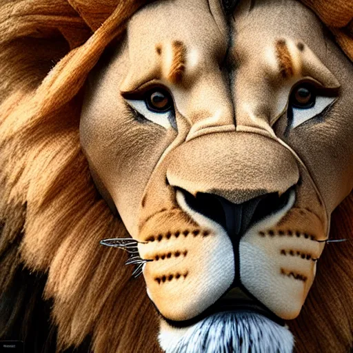 Prompt: a funko pop lion, 4 k, highly detailed