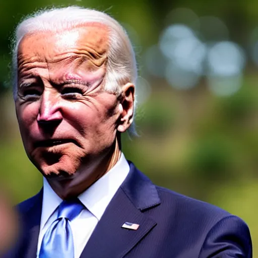 Image similar to Joe Biden with colorful clown makeup all over his face