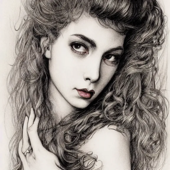 Image similar to a highly detailed beautiful portrait in the style of charles dana gibson and in the style of luis royo.