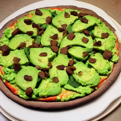 Image similar to avocado pizza