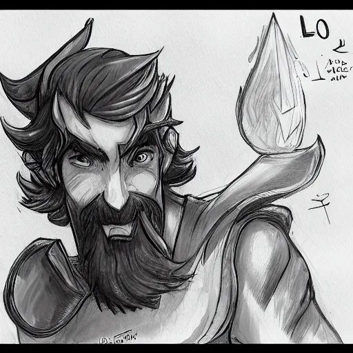 Prompt: Asmongold, twitch streamer, rough sketch by Loish