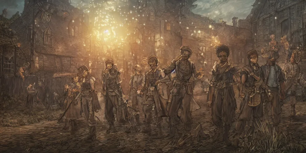 Prompt: but one hundred years later, the negro still is not free. ultrafine highly detailed colorful illustration, intricate linework, sharp focus, octopath traveler, final fantasy, unreal engine highly rendered, global illumination, radiant light, intricate environment