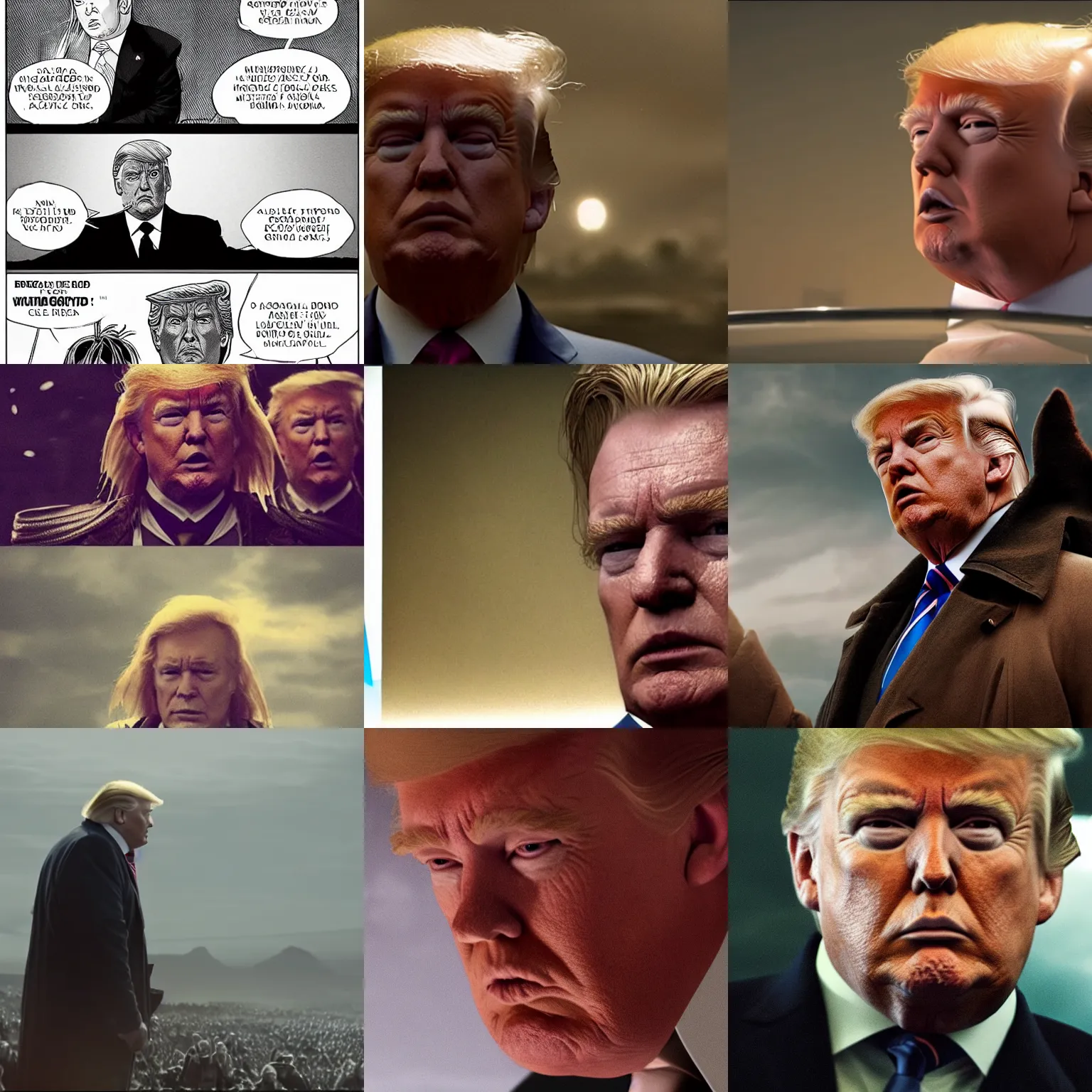 Prompt: Donald Trump as a boss in Elden Ring, cinematic, cut-scene, close up