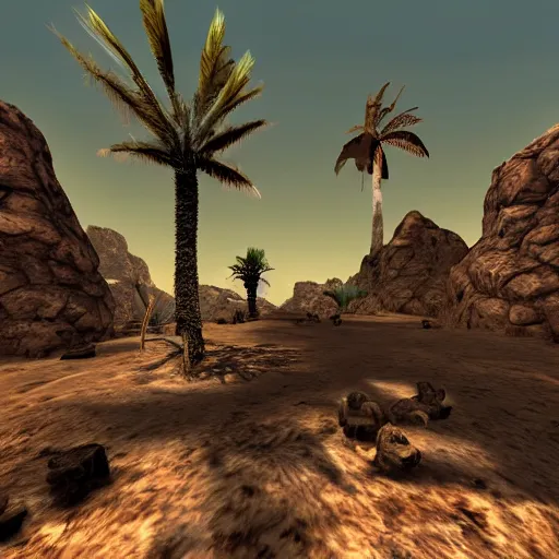 Prompt: Turok game set in the Desert