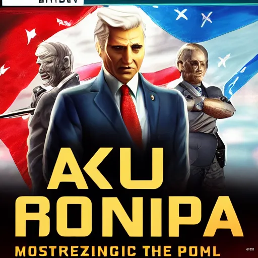 Image similar to Boxart for the most political video game to ever exist, 4K UHD, amazing quality