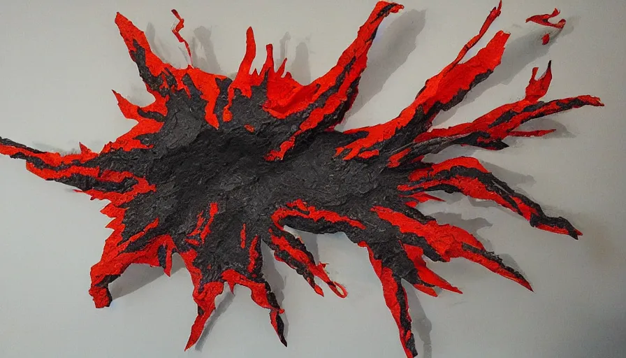 Image similar to diy arts and crafts project of a vulcano, realistic materials, hyperrealistic