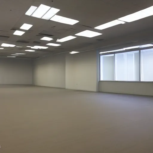 Prompt: an empty large office, craigslist photo