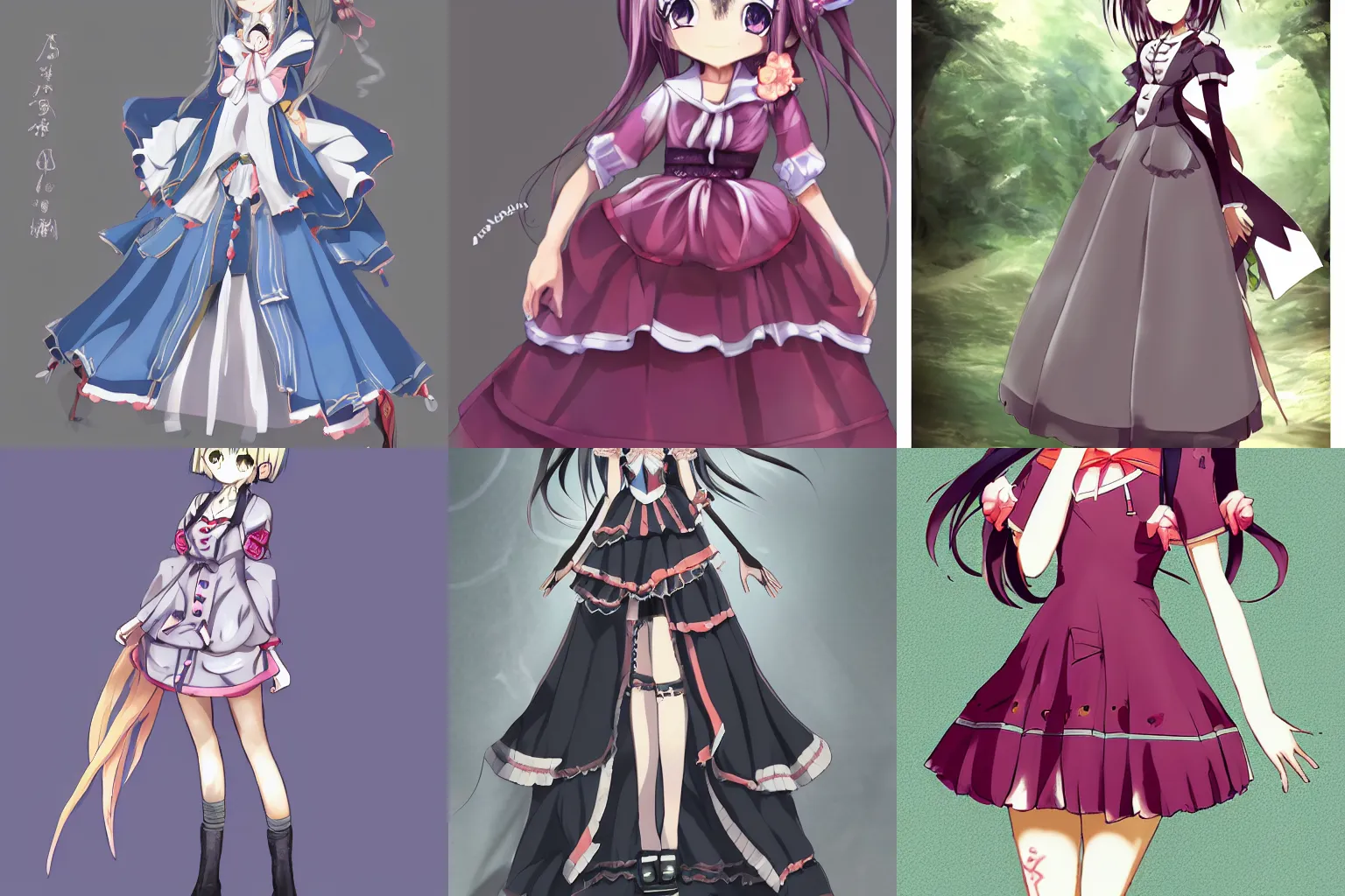 Prompt: Cute anime waifu in a nice dress, high quality, concept art