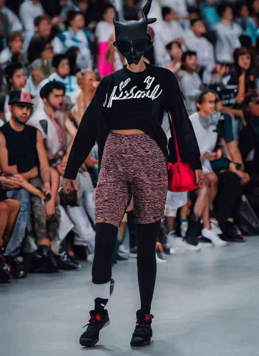 Image similar to hyperrealistic and heavy detailed air jordan runway show of lisa simpson, leica sl 2 5 0 mm, vivid color, high quality, high textured, real life