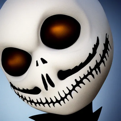 Image similar to photography realistic jack skellington