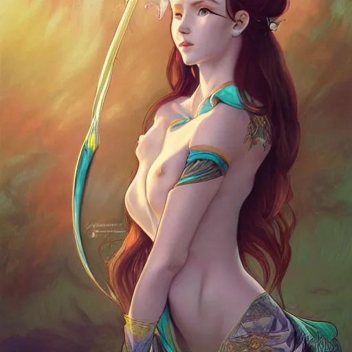 Image similar to Vaporeon Gajinka human girl , highly detailed, digital pencil painting, sharp focus, illustration, art by artgerm and greg rutkowski and alphonse mucha