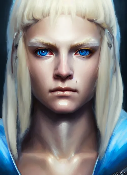 Image similar to a _ fantasy _ style _ portrait _ painting _ of timid and shy white female paladin with blonde hair and blue eyes,, scar under left eye, holy oil _ painting _ unreal _ 5 _ daz. _ rpg _ portrait _ extremely _ detailed _ artgerm _ greg _ rutkowski _ greg