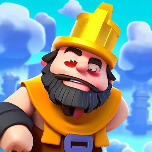 Image similar to a farming mobile game, cute, rounded house and cute character, funny, retro and fantasy style, clash royale style