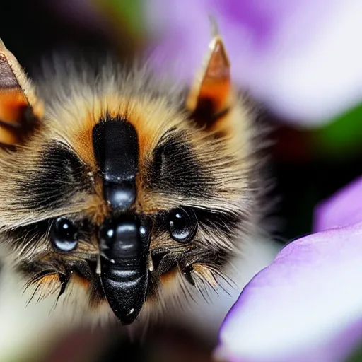 Image similar to photo of a bee that looks like a kitten