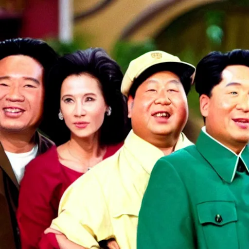 Image similar to A still of Mao Zedong in the 1990s sitcom Friends