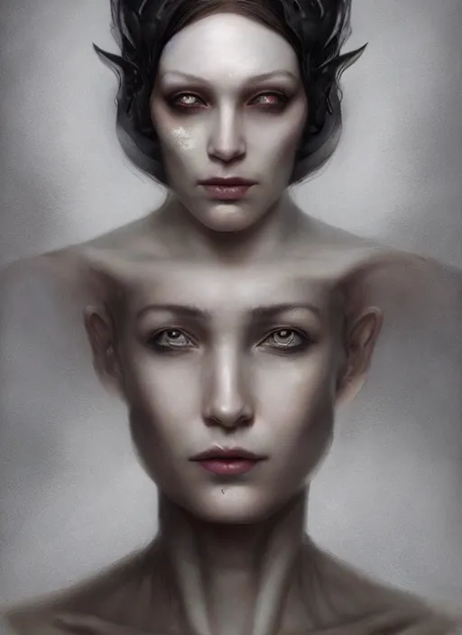 Prompt: a detailed facial portrait of the queen of blades, a beautiful face, mutation, by tom bagshaw, by artgerm, by wlop, by zdzisław beksinski, bastien lecouffe - deharme trending on artstation