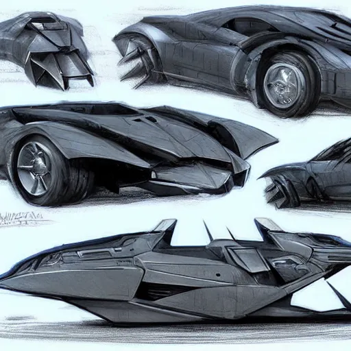 Prompt: concept art blueprint the dark knight batmobile influenced by halo warthog - n 5