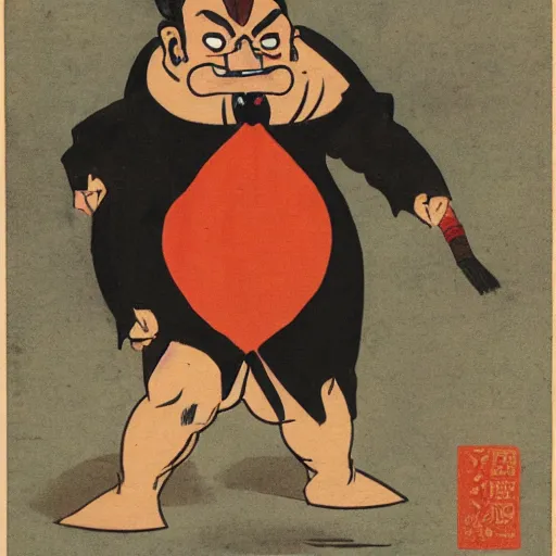 Image similar to dracula as a sumo wrestler