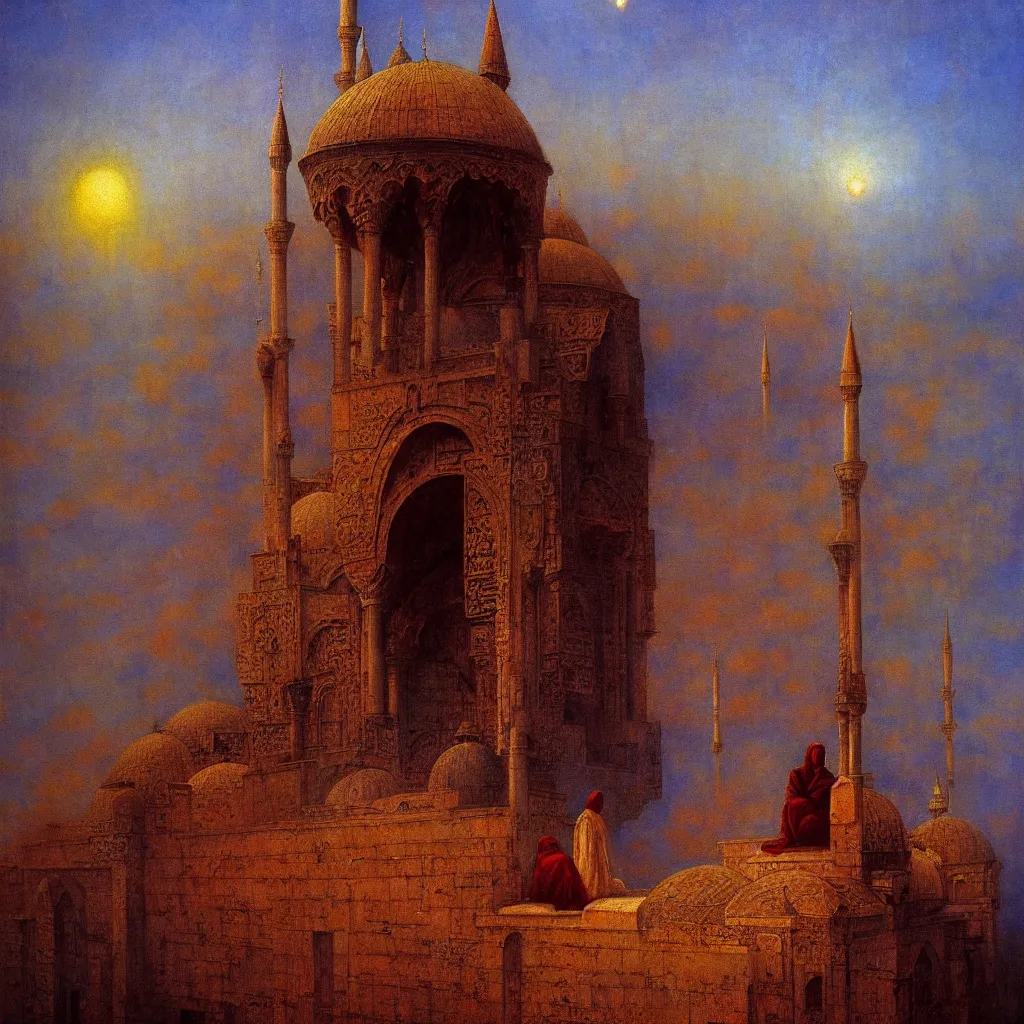 Image similar to a cinematic scene from the istanbul on clouds, osman hamdi bey, solidity and eternity, concept art by beksinski and jean delville, sharp focus, dramatic lighting, ultra hd, hdr, 8 k