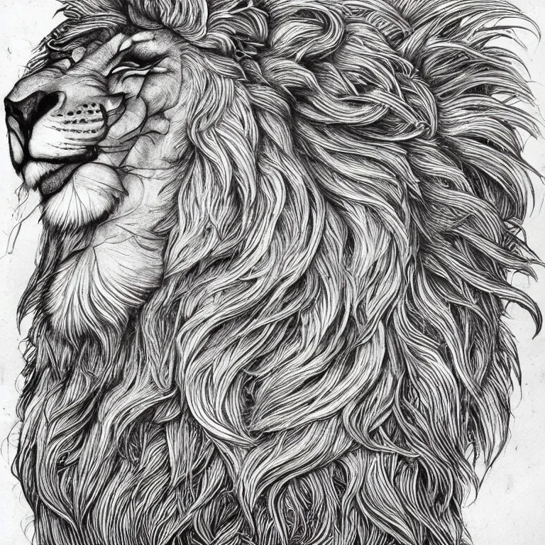 Original White Charcoal Lion Drawing+Progress Photos — Steemit