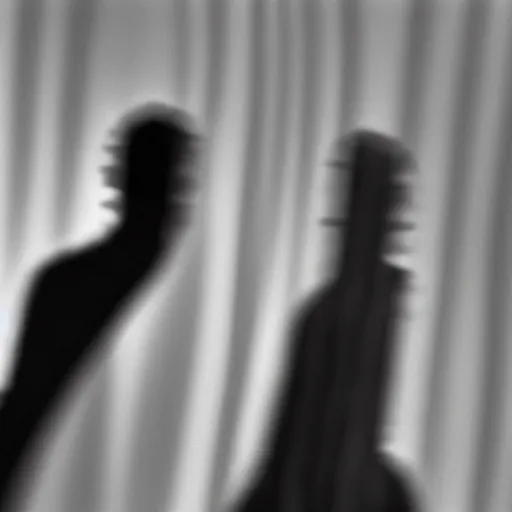 Image similar to an abstract photograph of two male shadowy figures, motion blur, 35 mm, black-and-white