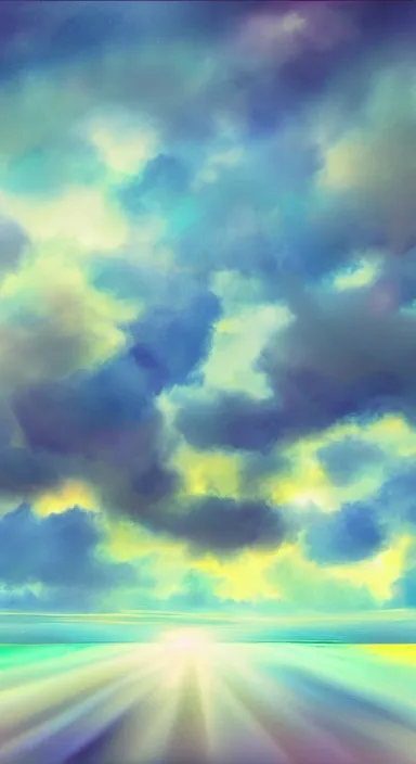 Image similar to 3 layers of sky above each other, smooth, background artwork, digital art, award winning