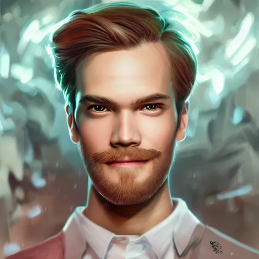 Prompt: PewDiePie, elegant, ultra highly detailed, digital painting, smooth, sharp focus, artstation, pixiv, art by Ina Wong, Bo Chen, artgerm, rossdraws, sakimichan