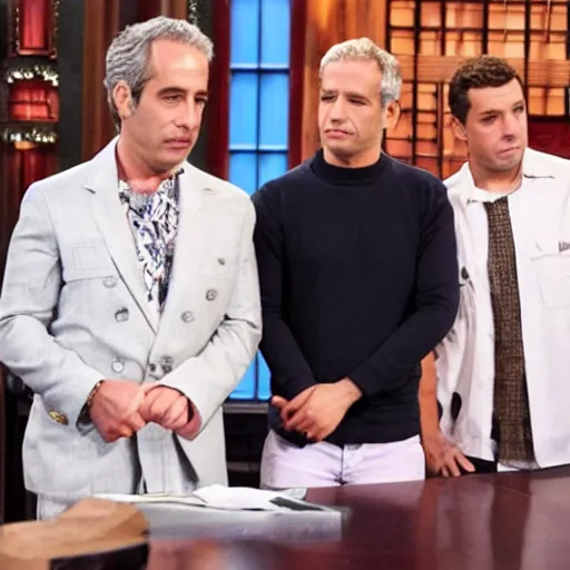 Image similar to jeffery epstein on snl, sketch show, television,