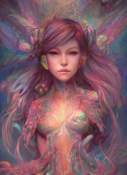 Prompt: dreamscape, female, ross tran!!!, vivid colors, anatomical, highly detailed sculpture, intricate detailed, ommatidia, 8 k, cinematic atmosphere, post - processing