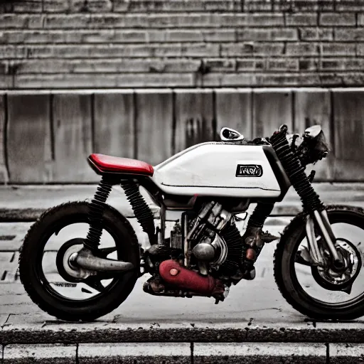 Prompt: photo of cyberpunk motorbike, in rome near coliseum. 2 4 mm lens, leica m 5, kodachrome