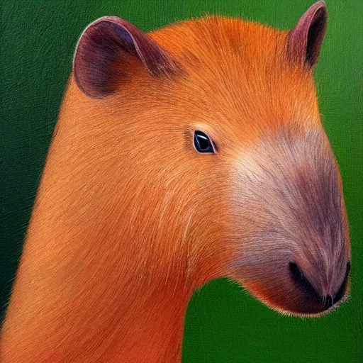 Image similar to capybara, gentleman, portrait, painting, vivid colours, Renaissance, detail,