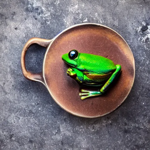 Image similar to frog as teapot, photo, 5 5 mm